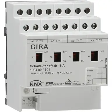 Gira 100400 schakelact 4v 16a dra knx
