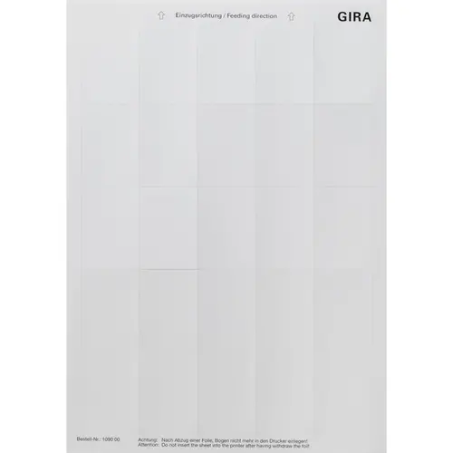 Gira 109000 tekstvel tastsensor2 knx