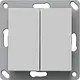 Gira 2422015 EnOcean draadloze wandzender 2-voudig Systeem 55 grijs mat