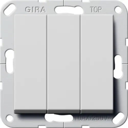 Gira 2832015 wisselschakelaar 3-voudig Systeem 55 grijs mat