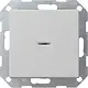 Gira 0136015 drukvlakschakelaar controleverlichting 1-polig Systeem 55 grijs mat