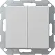 Gira 0128015 drukvlakschakelaar wissel-wisselschakelaar Systeem 55 grijs mat
