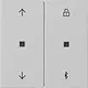 Gira 5367015 Bluetooth bedieningselement met pijlsymbolen Systeem 3000 Systeem 55 grijs mat