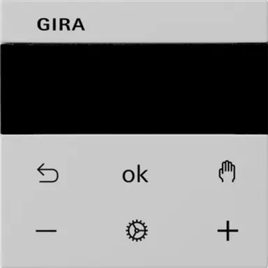 Gira 5366015 Systeem 3000 jaloezie- en schakelklok knop met display Systeem 55 grijs mat