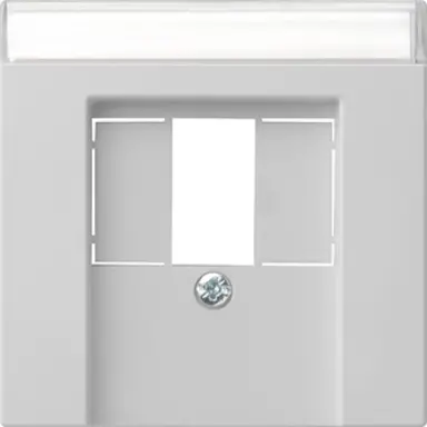 Gira 0876015 centraalplaat USB met tekstkader Systeem 55 grijs mat