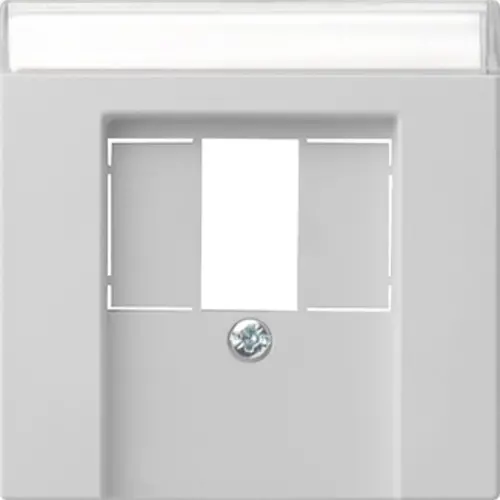 Gira 0876015 centraalplaat USB met tekstkader Systeem 55 grijs mat