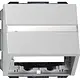 Gira 0870015 datakap universeel met draagring Systeem 55 grijs mat