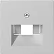 Gira 0270015 centraalplaat RJ45 wandcontactdoos 1&2-voudig Systeem 55 grijs mat