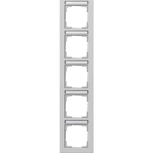 Gira 111537 afdekraam 5-voudig verticaal tekstkader E2 grijs mat