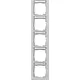Gira 111537 afdekraam 5-voudig verticaal tekstkader E2 grijs mat