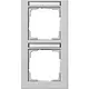 Gira 110237 afdekraam 2-voudig verticaal tekstkader E2 grijs mat