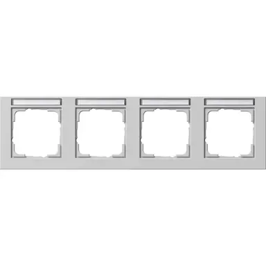 Gira 109437 afdekraam 4-voudig horizontaal tekstkader E2 grijs mat