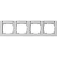 Gira 109437 afdekraam 4-voudig horizontaal tekstkader E2 grijs mat