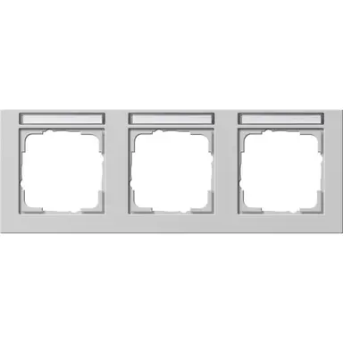 Gira 109337 afdekraam 3-voudig horizontaal tekstkader E2 grijs mat