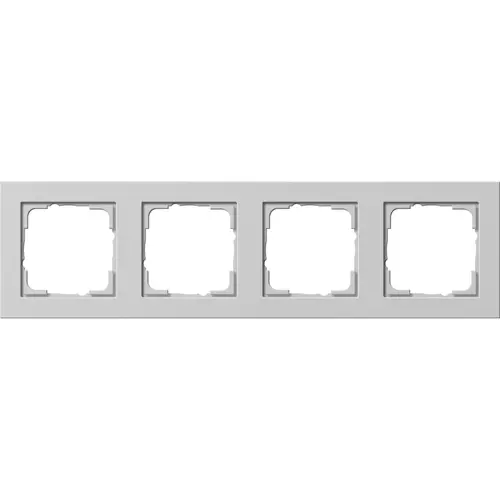 Gira 021437 afdekraam 4-voudig E2 grijs mat