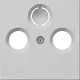 Gira 0869015 centraalplaat antenne / COAX wandcontactdoos Systeem 55 grijs mat