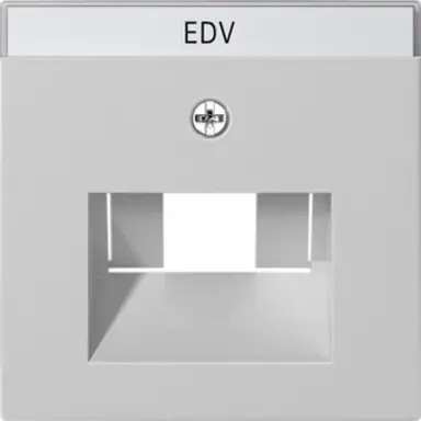 Gira 0284015 centraalplaat RJ45 wandcontactdoos tekstkader 1&2-voudig Systeem 55 grijs mat