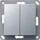 Gira 246226 Bluetooth wandzender 2-voudig Systeem 55 aluminium mat