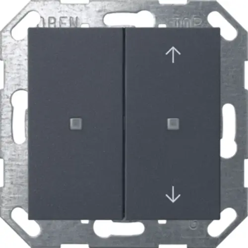 Gira 517528 KNX drukcontact 2-voudig Systeem 55 antraciet mat