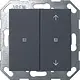 Gira 517528 KNX drukcontact 2-voudig Systeem 55 antraciet mat