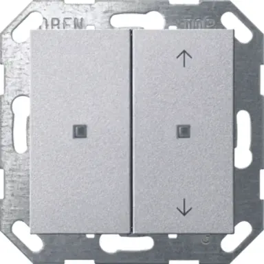 Gira 517526 KNX drukcontact 2-voudig Systeem 55 aluminium mat