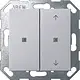 Gira 517526 KNX drukcontact 2-voudig Systeem 55 aluminium mat