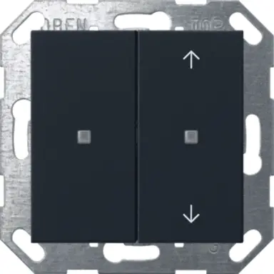 Gira 5175005 KNX drukcontact 2-voudig Systeem 55 zwart mat