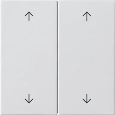 Gira 538727 losse 2-voudige reservewippen pijlen voor Systeem 3000 bedieningselementen Systeem 55 wit mat