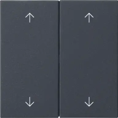 Gira 538728 losse 2-voudige reservewippen pijlen voor Systeem 3000 bedieningselementen Systeem 55 zwart mat