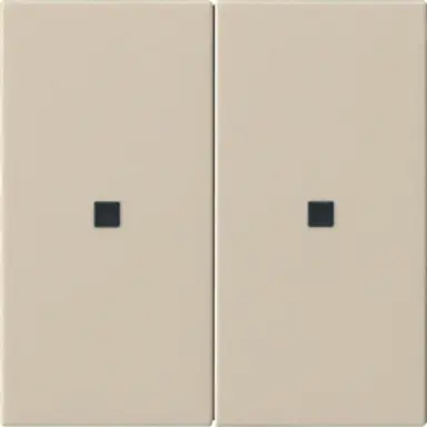 Gira 510701 KNX RF bedieningselement-opzetstuk 2-voudig Systeem 55 creme glans