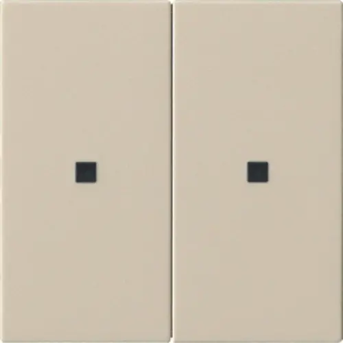 Gira 510701 KNX RF bedieningselement-opzetstuk 2-voudig Systeem 55 creme glans