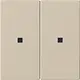 Gira 510701 KNX RF bedieningselement-opzetstuk 2-voudig Systeem 55 creme glans