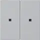 Gira 5107015 KNX RF bedieningselement-opzetstuk 2-voudig Systeem 55 grijs mat