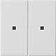 Gira 510703 KNX RF bedieningselement-opzetstuk 2-voudig Systeem 55 wit glans