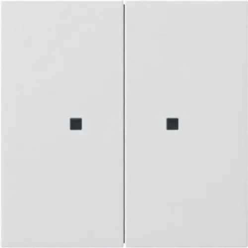 Gira 5107112 KNX RF bedieningselement-opzetstuk 2-voudig F100 wit glans