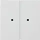 Gira 5107112 KNX RF bedieningselement-opzetstuk 2-voudig F100 wit glans