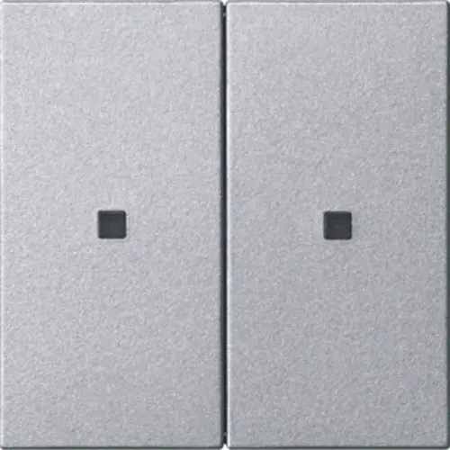 Gira 510726 KNX RF bedieningselement-opzetstuk 2-voudig Systeem 55 aluminium mat