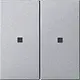 Gira 510726 KNX RF bedieningselement-opzetstuk 2-voudig Systeem 55 aluminium mat