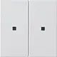 Gira 510727 KNX RF bedieningselement-opzetstuk 2-voudig Systeem 55 wit mat