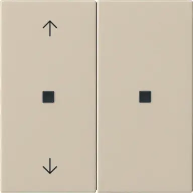 Gira 510801 KNX RF bedieningselement-opzetstuk 2-voudig pijlen Systeem 55 creme glans