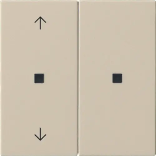 Gira 510801 KNX RF bedieningselement-opzetstuk 2-voudig pijlen Systeem 55 creme glans