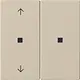 Gira 510801 KNX RF bedieningselement-opzetstuk 2-voudig pijlen Systeem 55 creme glans