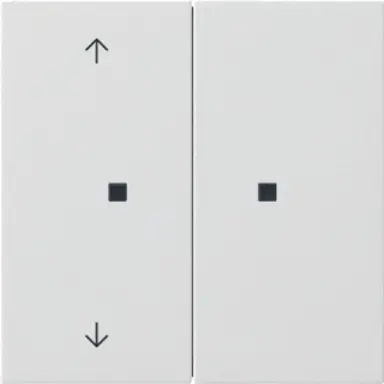 Gira 5108112 KNX RF bedieningselement-opzetstuk 2-voudig pijlen F100 wit glans