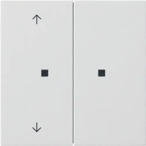 Gira 5108112 KNX RF bedieningselement-opzetstuk 2-voudig pijlen F100 wit glans