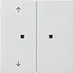 Gira 5108112 KNX RF bedieningselement-opzetstuk 2-voudig pijlen F100 wit glans