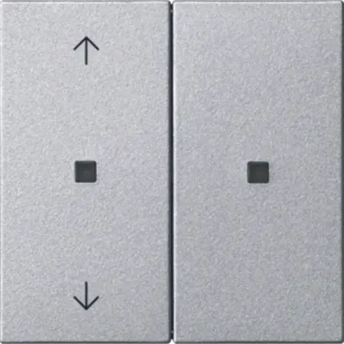 Gira 510826 KNX RF bedieningselement-opzetstuk 2-voudig pijlen Systeem 55 aluminium mat