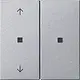 Gira 510826 KNX RF bedieningselement-opzetstuk 2-voudig pijlen Systeem 55 aluminium mat