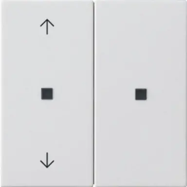 Gira 510827 KNX RF bedieningselement-opzetstuk 2-voudig pijlen Systeem 55 wit mat