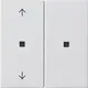 Gira 510827 KNX RF bedieningselement-opzetstuk 2-voudig pijlen Systeem 55 wit mat