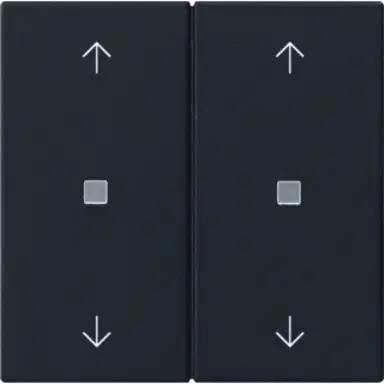Gira 5386005 losse 2-voudige reservewippen controlevenster pijlen voor Systeem 3000 bedieningselementen Systeem 55 zwart mat